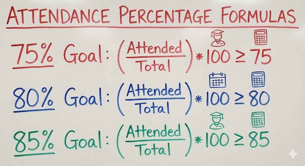Attendance Percentage Formulas for 75%, 80%, and 85%: Explained Simply